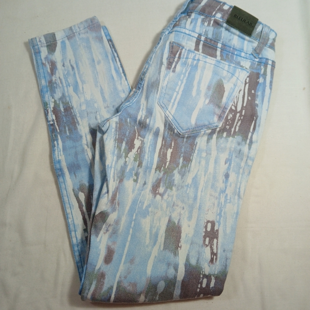 Bleulab Reversible Blue and Gray/Blue Skinny Jeans/Leggings Women's Size 24